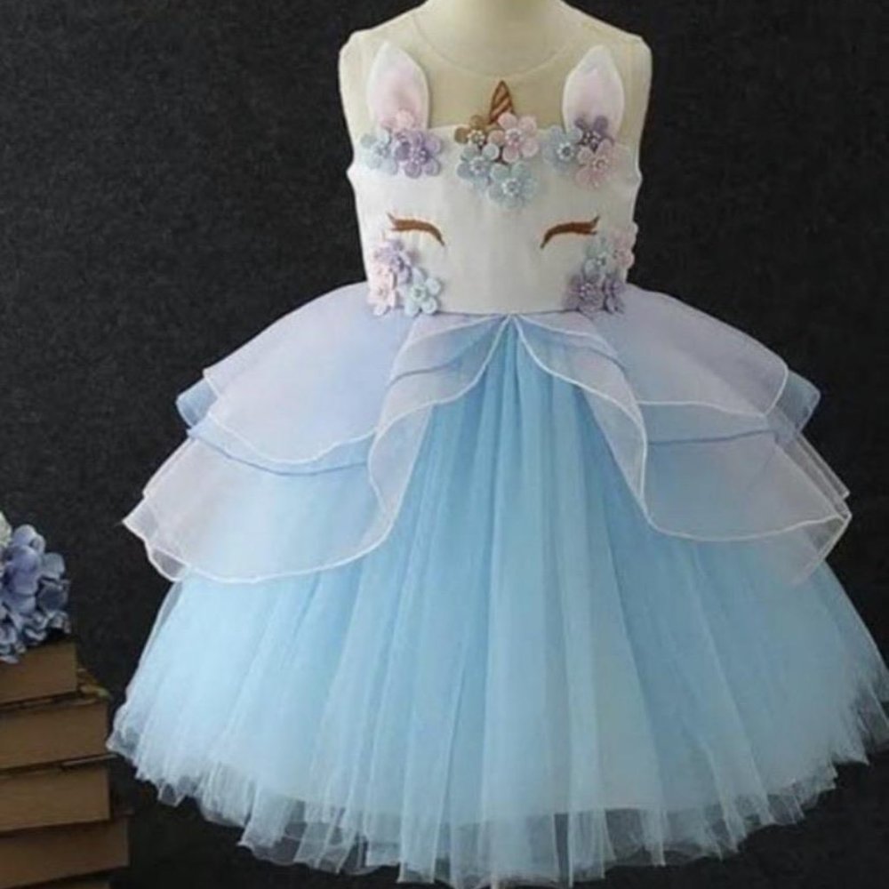 Girl's Unicorn Dress - Picture 3 of 6